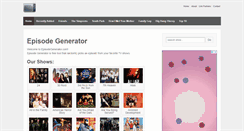 Desktop Screenshot of episodegenerator.com
