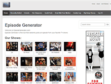 Tablet Screenshot of episodegenerator.com